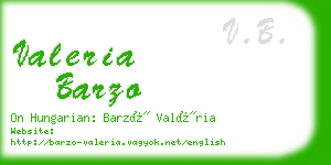 valeria barzo business card